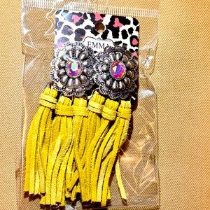YELLOW AND PINK EARRINGS